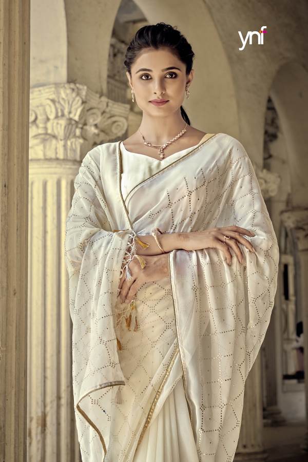 Ynf Noorkari Ethnic wear Designer Georgette Printed Wear Saree Collection